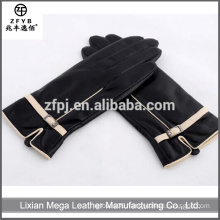 Wholesale Low Price High Quality 2015 New Fashion Lamb Skin Ladies Leather Gloves